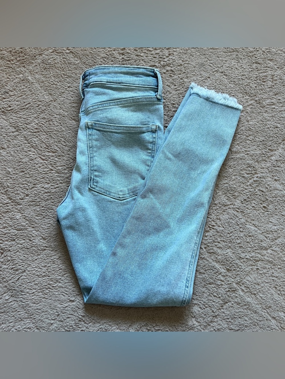Free People We The Free High Rise Raw Hem Skinny Jeans Women’s Size 27